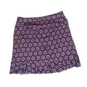Golftini women’s lavender & navy ruffle skort